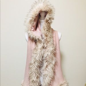 Just Jamie Faux Fur Shaw cover up cape